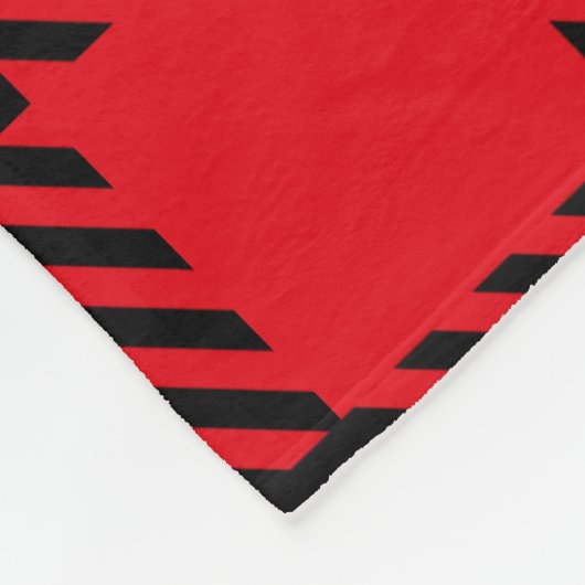 Moderne Weihnachtsbüffel Karo Rotes Hirschmuster Fleecedecke (Ecke)