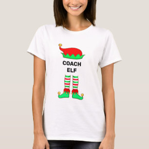 Moderne Weihnachtscoach-Elf-T-Shirt T-Shirt