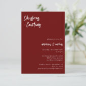 Moderne Weihnachtscocktails | Feiertag Einladung (Stehend Vorderseite)