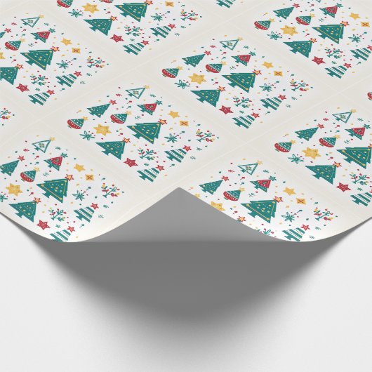 Moderne Weihnachtsdekoration Geschenkpapier (Ecke)