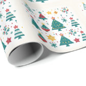 Moderne Weihnachtsdekoration Geschenkpapier (Rolleneckpunkt)