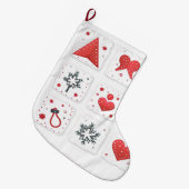 Moderne Weihnachtsdekoration Großer Weihnachtsstrumpf (Vorderansicht (hängend))