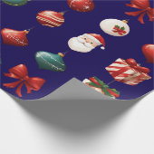 Moderne Weihnachtsdekorationen Geschenkpapier (Ecke)