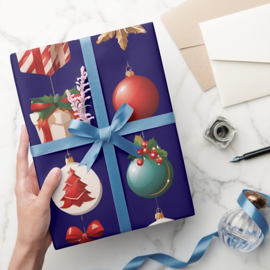 Moderne Weihnachtsdekorationen Geschenkpapier (Schenken)