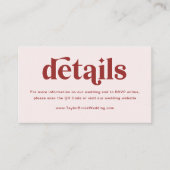 Moderne Weihnachtsdetails Begleitkarte (Vorderseite)