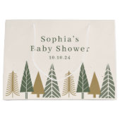 Moderne Weihnachtsdusche Große Geschenktüte (Vorderseite)