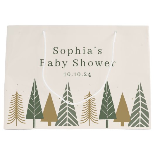 Moderne Weihnachtsdusche Große Geschenktüte (Vorderseite)