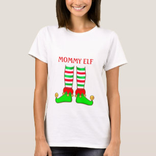 Moderne Weihnachtselfe-Mama T-Shirt