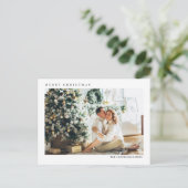 Moderne Weihnachtsfamilie Foto | Frohe Weihnachten (Stehend Vorderseite)