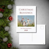 Moderne Weihnachtsfamilie Foto Urlaub Postkarte