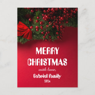 Moderne Weihnachtsfamilie personalisiert Feiertagspostkarte