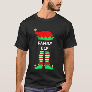 Moderne Weihnachtsfamilien-Elf-T-Shirt T-Shirt