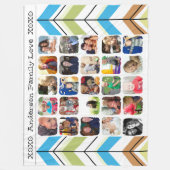 Moderne Weihnachtsfamilien-Fotos Fleecedecke (Vorderseite)