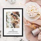 Moderne Weihnachtsfamilien Schwarzer Rahmen