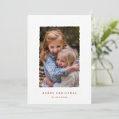 Moderne Weihnachtsfarbe Kariert Feiertagskarte (Stehend Vorderseite)