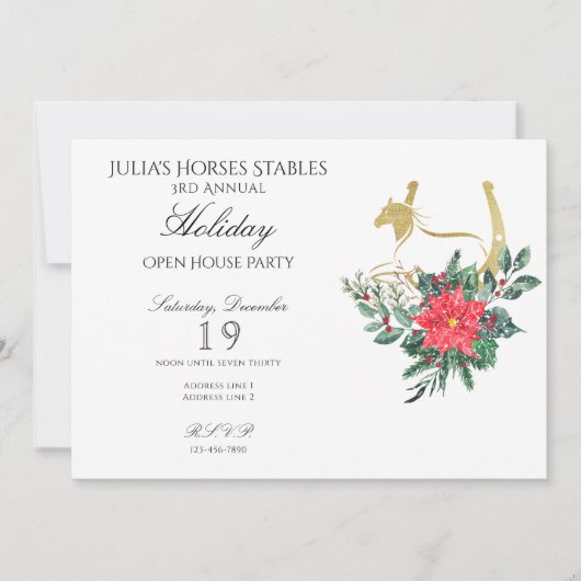 Moderne Weihnachtsfeier Einladung (Vorderseite)