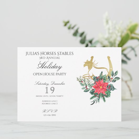 Moderne Weihnachtsfeier Einladung (Stehend Vorderseite)