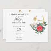 Moderne Weihnachtsfeier Einladung (Vorne/Hinten)