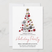 Moderne Weihnachtsfeier Einladung (Vorderseite)