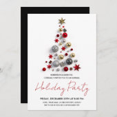 Moderne Weihnachtsfeier Einladung (Vorne/Hinten)