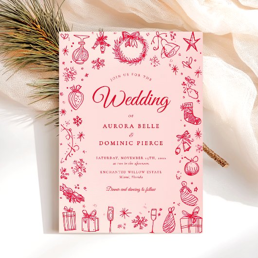 Moderne Weihnachtsfeier Einladung