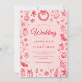 Moderne Weihnachtsfeier Einladung (Vorderseite)