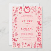 Moderne Weihnachtsfeier Einladung (Vorderseite)