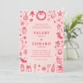 Moderne Weihnachtsfeier Einladung (Stehend Vorderseite)