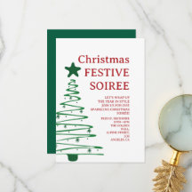 Moderne Weihnachtsfeier-Einladung