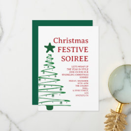 Moderne Weihnachtsfeier-Einladung Dankeskarte