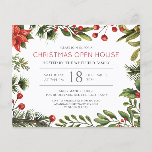 Moderne Weihnachtsfeier Einladung Flyer (Vorne)