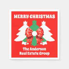 Moderne Weihnachtsfeier für Geschäftsreisende Serviette