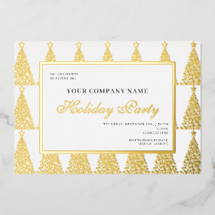 Moderne Weihnachtsfeier für Unternehmen Folieneinladung