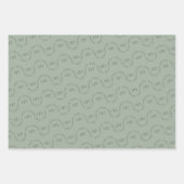 Moderne Weihnachtsfeier Grüner Kranz Geschenkpapier Set (Vorderseite 3)