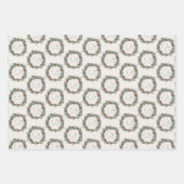 Moderne Weihnachtsfeier Grüner Kranz Geschenkpapier Set (Vorderseite 2)