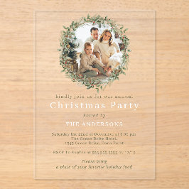 Moderne Weihnachtsfeier im Foto Acryleinladungen