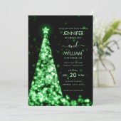 Moderne Weihnachtsfeier im Grünen Baum Einladung (Stehend Vorderseite)