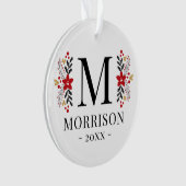 Moderne Weihnachtsfeier Keramik Ornament Foto (Vorderseite)