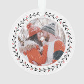 Moderne Weihnachtsfeier Keramik Ornament Foto (Rückseite)