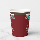 Moderne Weihnachtsfeier Strumpf Pappbecher (Rechts)