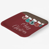 Moderne Weihnachtsfeier Strumpf Pappteller (Gewinkelt)