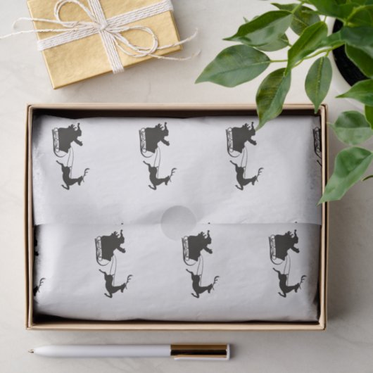 Moderne Weihnachtsfeier und Rentier Seidenpapier (Geschenk)