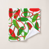 Moderne Weihnachtsfeierlichkeiten des Mittelalters Badhandtuch Set (Waschlappen)