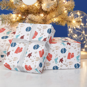 Moderne Weihnachtsfeiertag-Muster Geschenkpapier