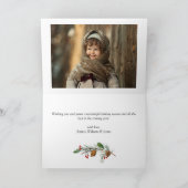 Moderne Weihnachtsfeiertage 3 FOTO-Karte Karte (Innenseite)