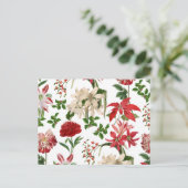 Moderne Weihnachtsfeiertage Blume Postkarte (Stehend Vorderseite)