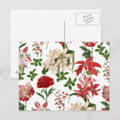 Moderne Weihnachtsfeiertage Blume Postkarte (Vorne/Hinten)