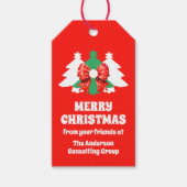 Moderne Weihnachtsfeiertage Geschenkanhänger (Vorderseite)