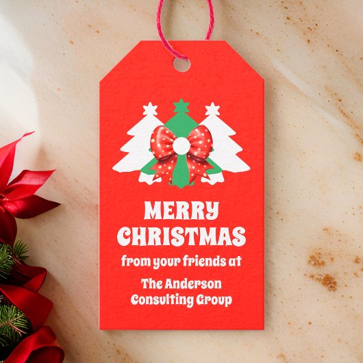 Moderne Weihnachtsfeiertage Geschenkanhänger