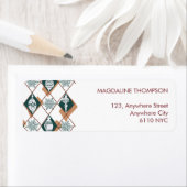 Moderne Weihnachtsfeiertage Grüne Rücksendeadresse (Insitu)